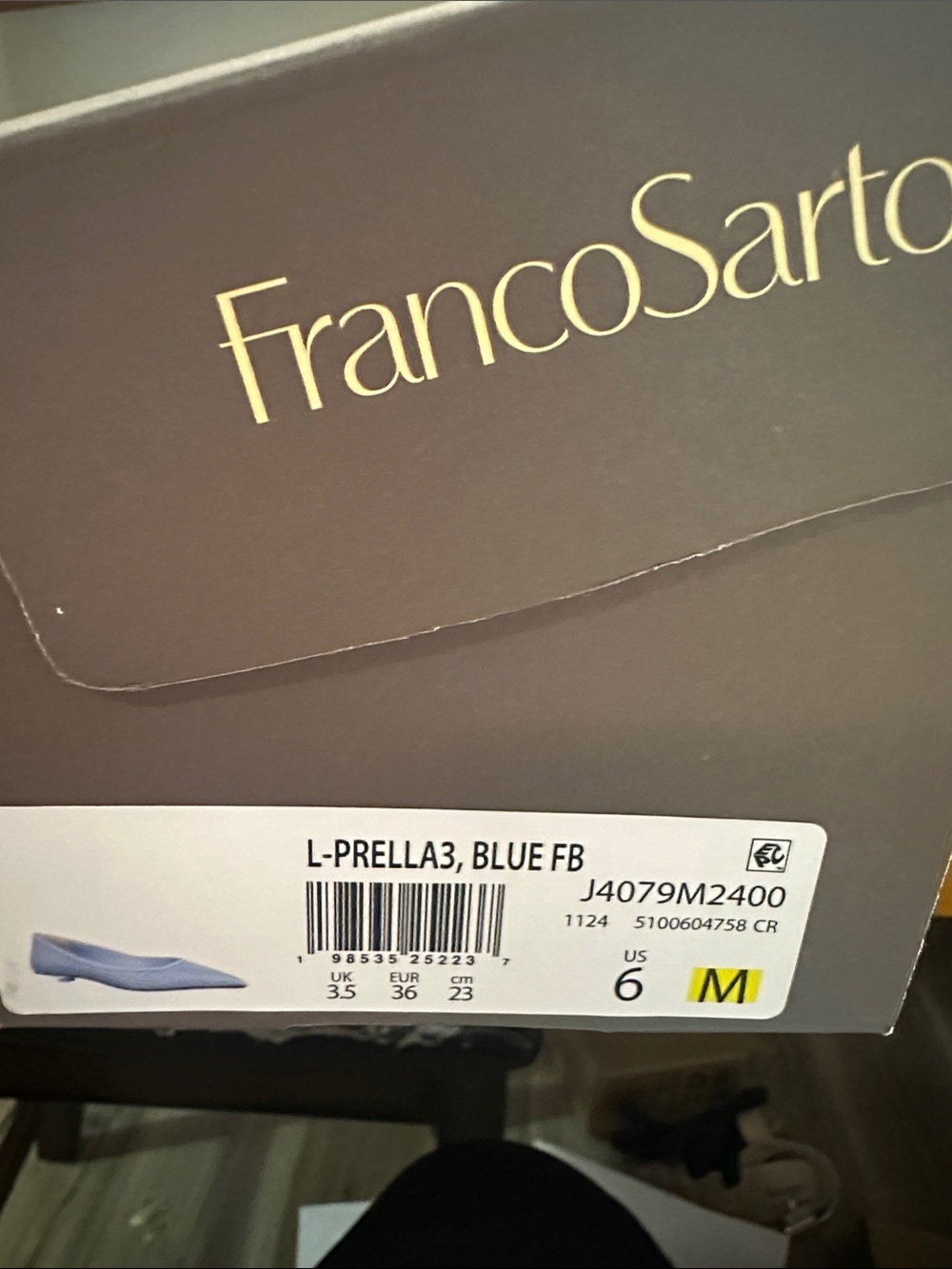Franco Sarto L-Prella3 Blue Sz 6